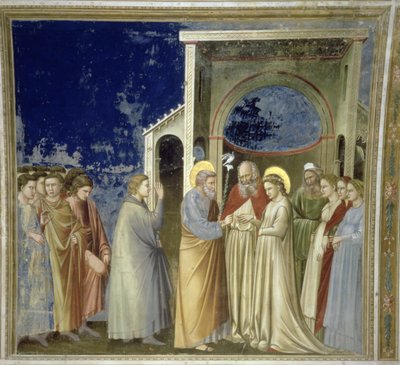 El Matrimonio de la Virgen, c.1305 de Giotto di Bondone